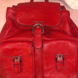 Michael Kors Red Leather Backpack